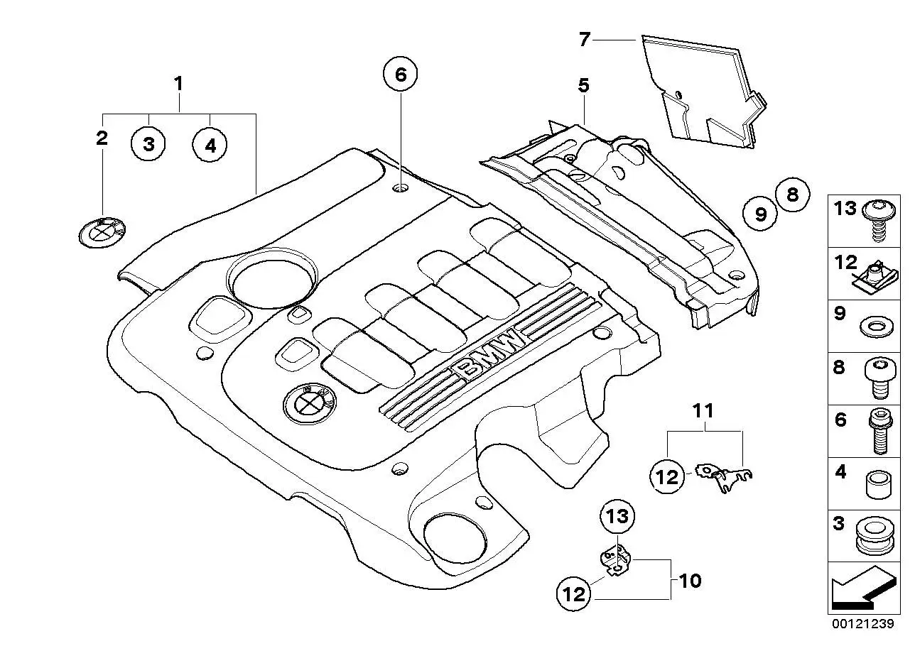 BMW Halter Akustikabdeckung E46 E53 E60 E61 E63 E64 E65 E66 E70 E
