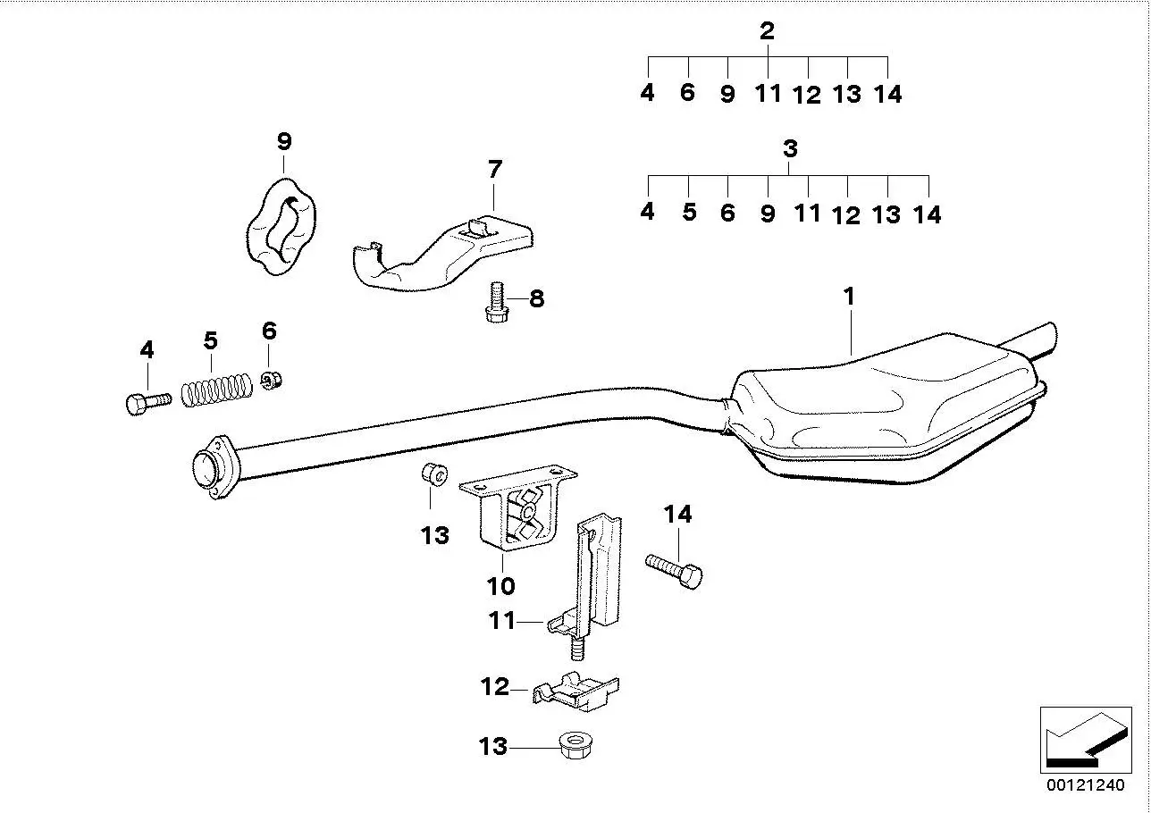 BMW Nachschalldämpfer E36 18101737659 - Z3 E36