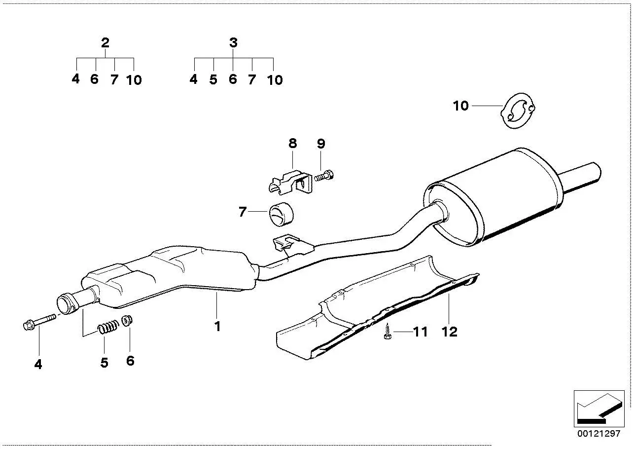 BMW Nachschalldämpfer E36 18101247442 - Z3 E36
