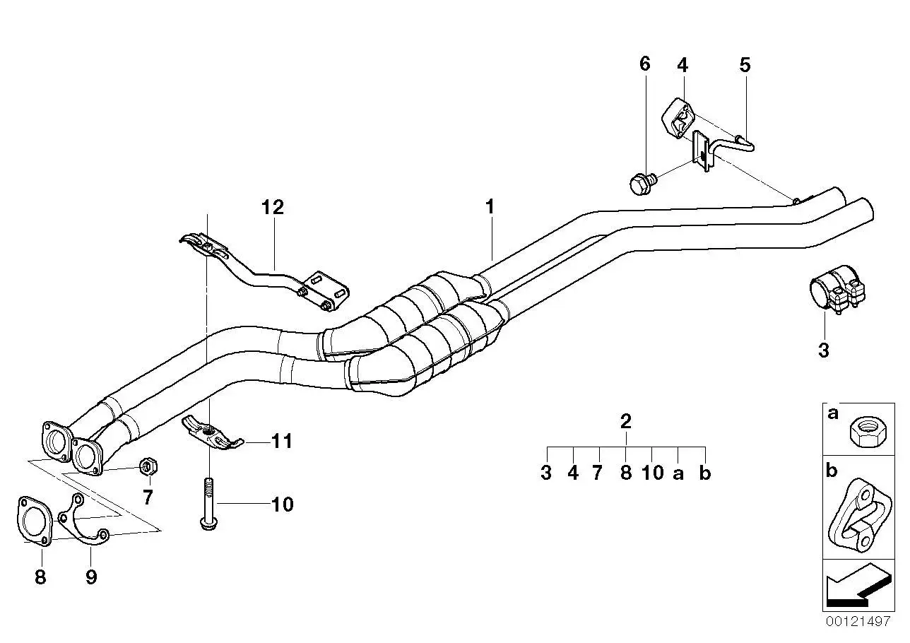 BMW Vorschalldämpfer 18107505645 - Bildposition 01