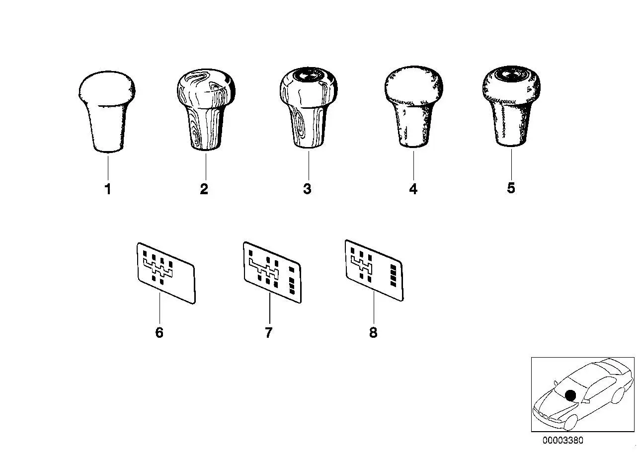 BMW Schaltknopf E12 E21 E23 E24 25111209581 - 3er E21, 5er E12, 6