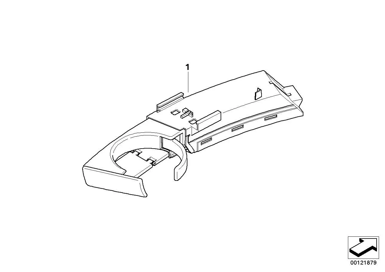 BMW Getränkehalter rechts E85 E86 51457070324 - Z4 E85, Z4 E86
