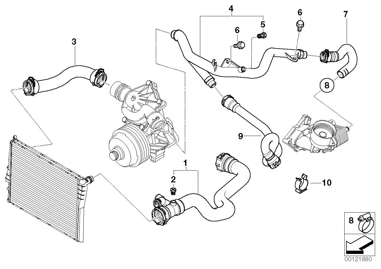 BMW Wasserschlauch E53 11537789403