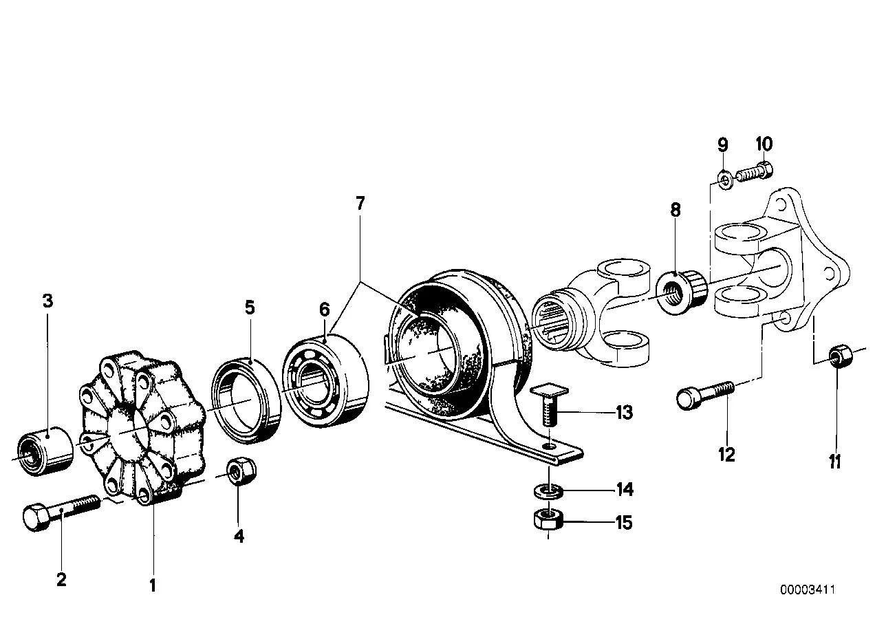 BMW Sechskantschraube M12x1,5x25 E30 E12 E21 E23 E24 E28 E31 E32 E34 E36 E38 E39 E46 E52 E53 E65 E66 E92 07119911694