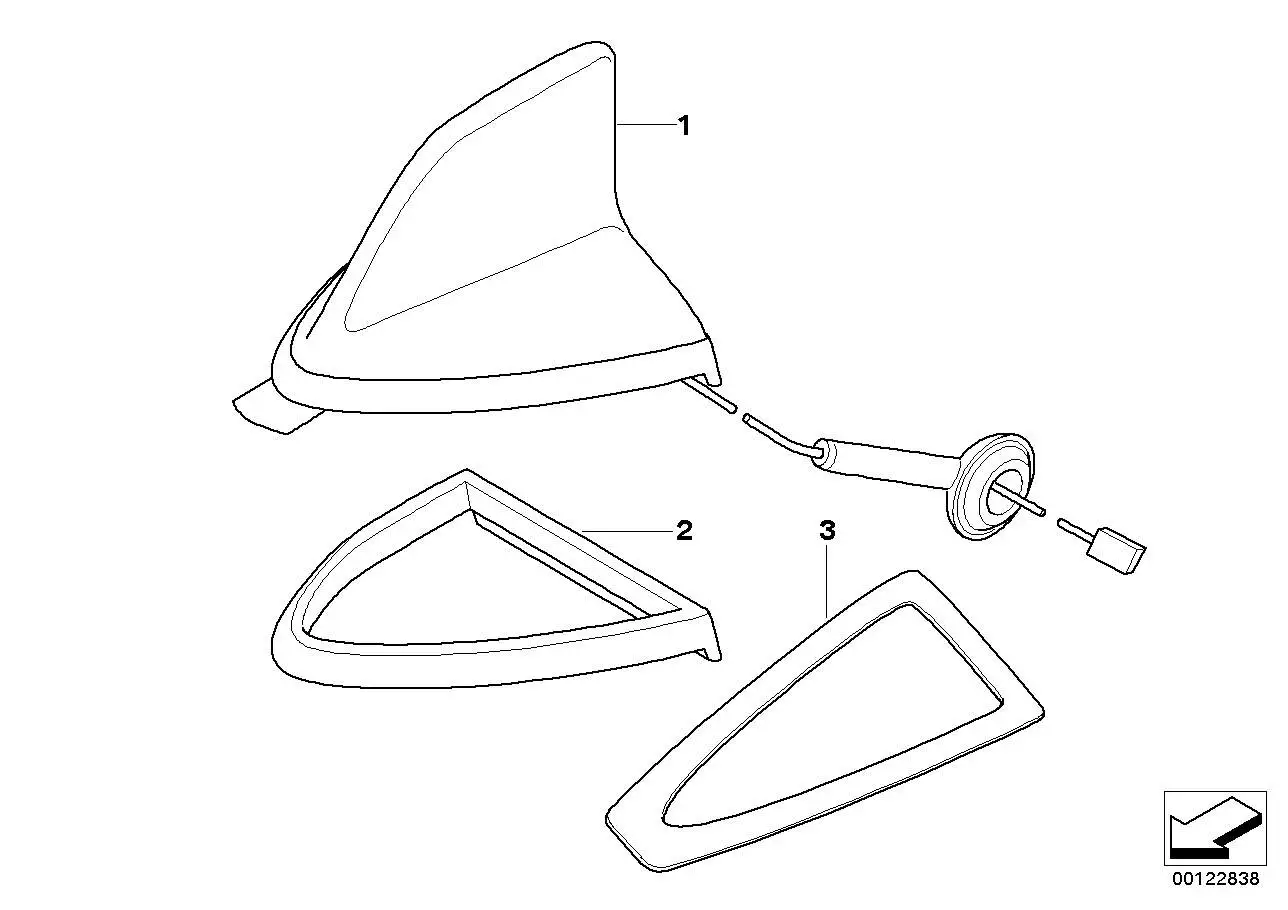 BMW Dichtung Mehrbandtelefonantenne E46 84500146775