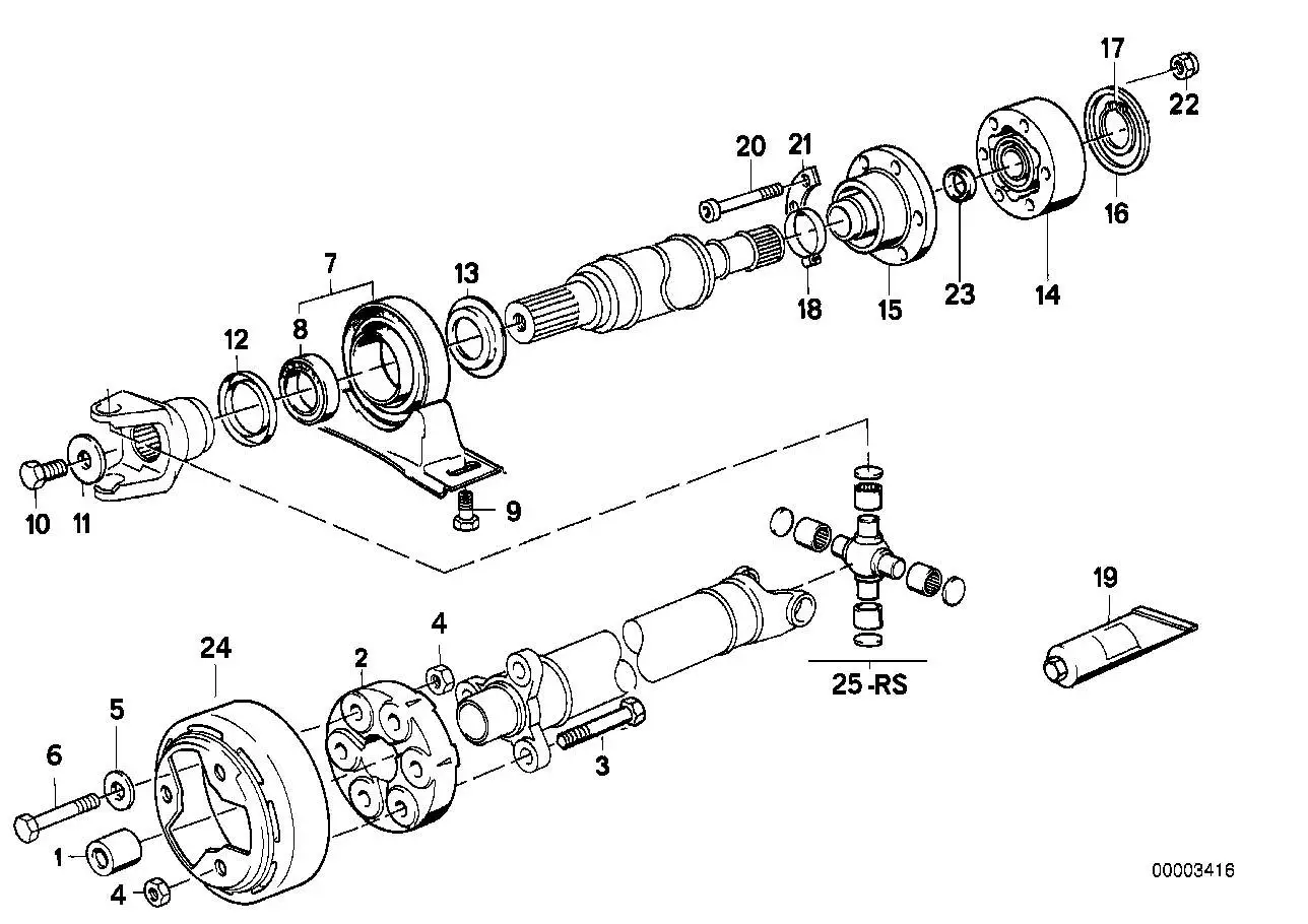 BMW Rändelbolzen E28 E32 E34 E38 E39 26101227930