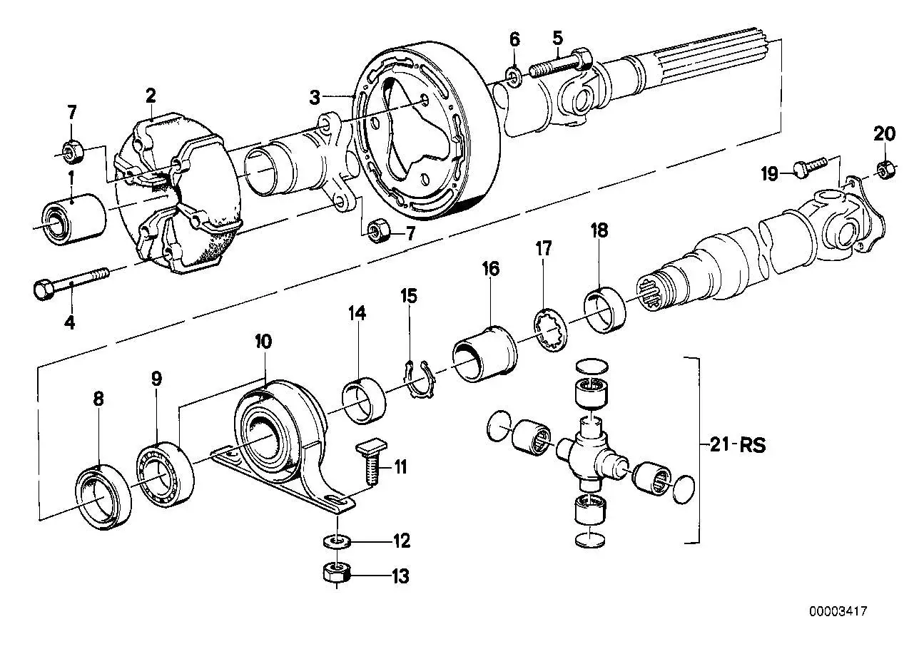 BMW Schwingungsdämpfer E23 E24 E28 E32 E34 23131220589 - 5er E28