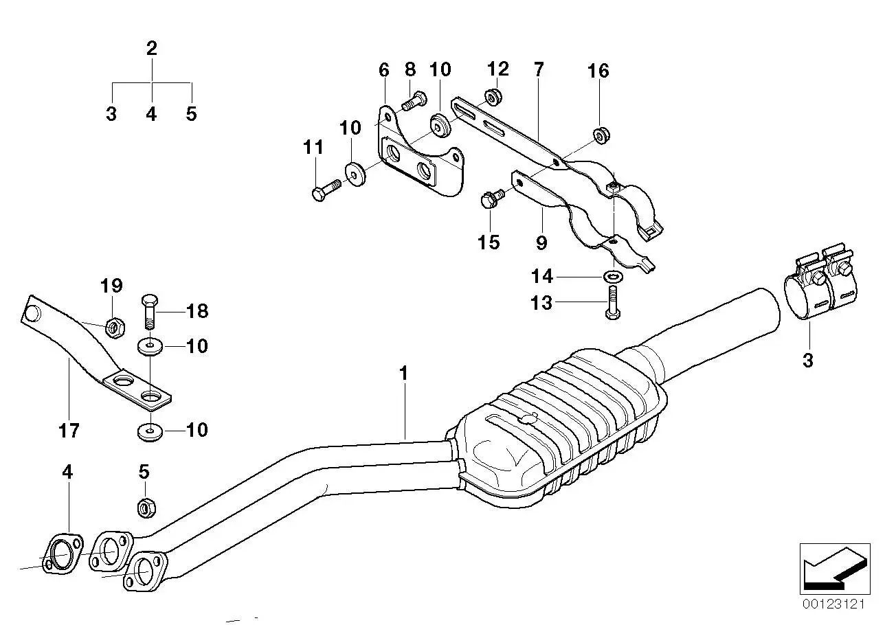 BMW Halteblech E39 18201437657 - Bildposition 06
