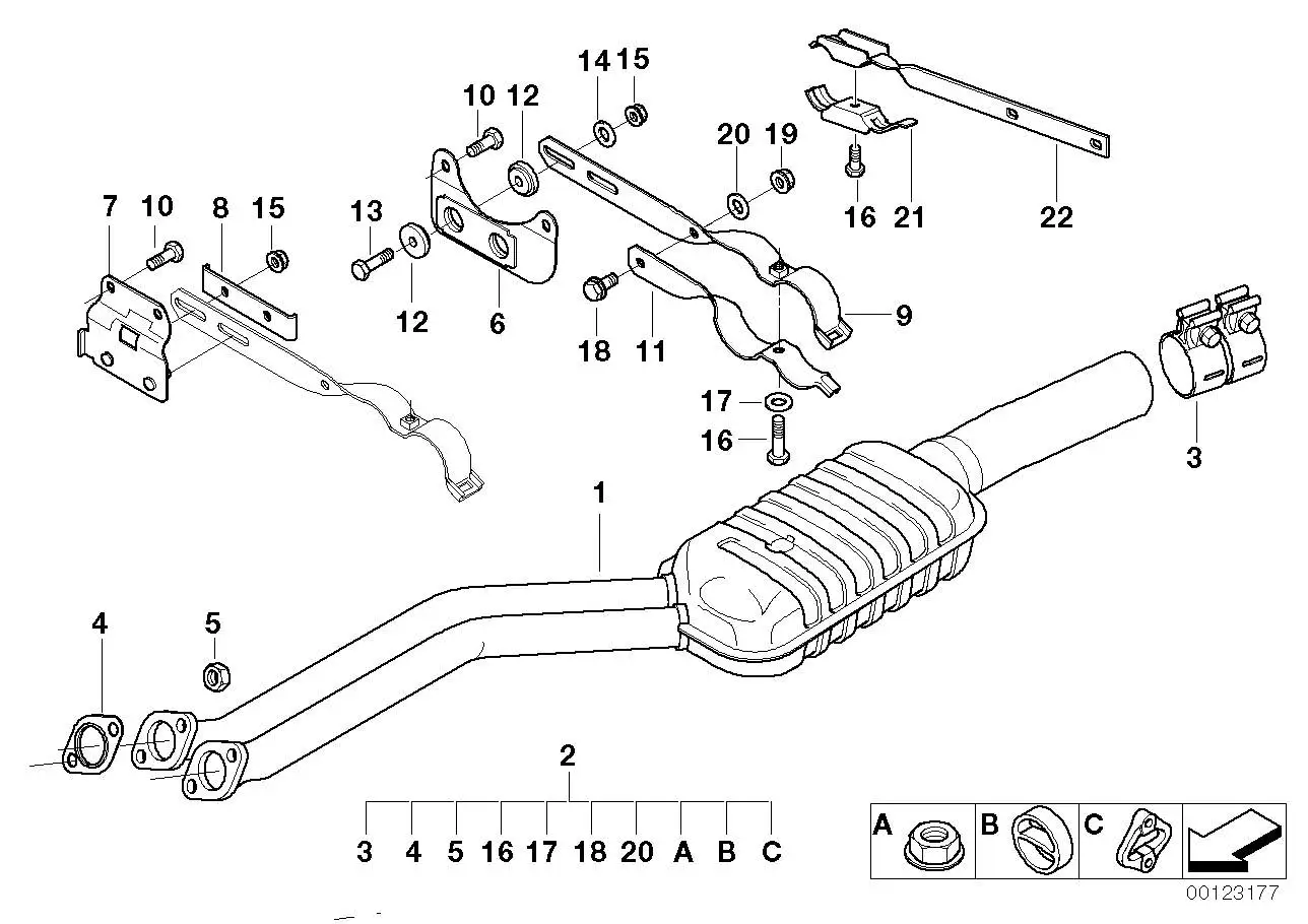 BMW Dichtung asbestfrei E38 E39 E46 18301436334 - 3er E46, 5er E3
