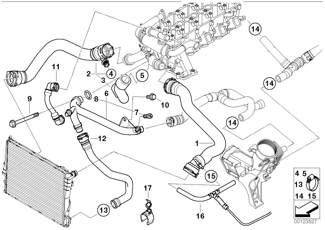 BMW Wasserschlauch E39 11537785149