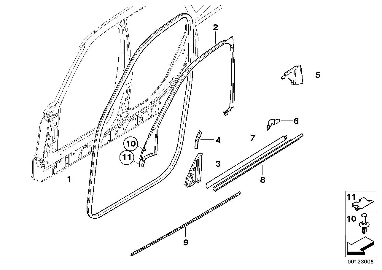 BMW Kantenschutz vorne rechts E83 51723451666 - X3 E83