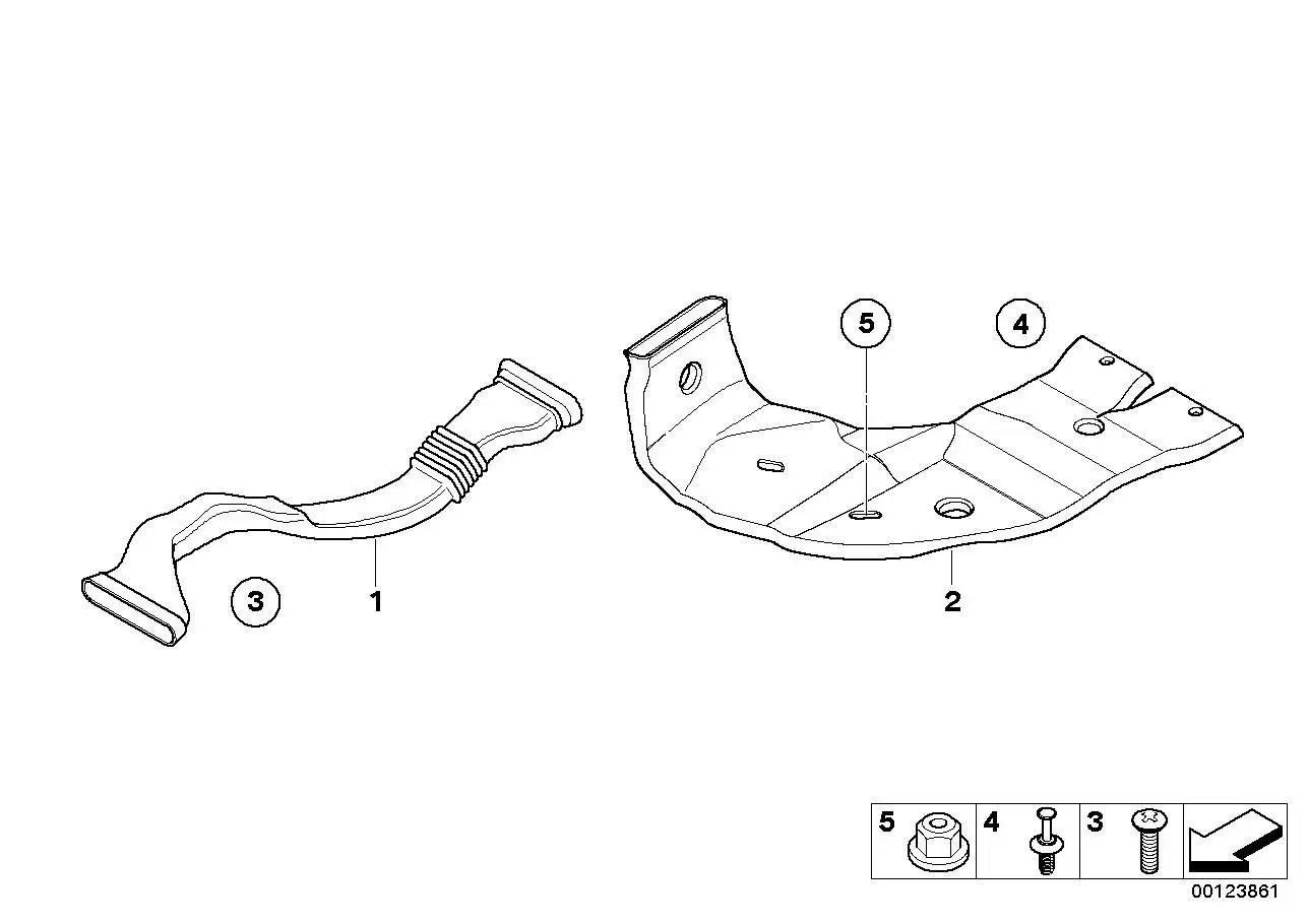 BMW Heizkanal Fondraum links E38 E39 64228125971 - 5er E39, 7er E