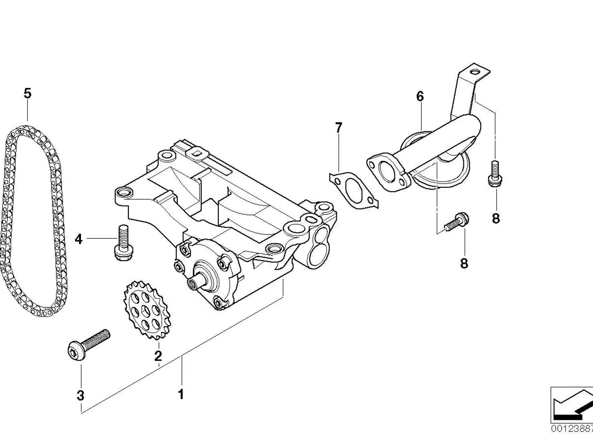 BMW Torxschraube E38 E39 E46 E53 E60 E61 E63 E64 E65 E66 E70 E71 E83 E90 E91 E92 E93 11412248162