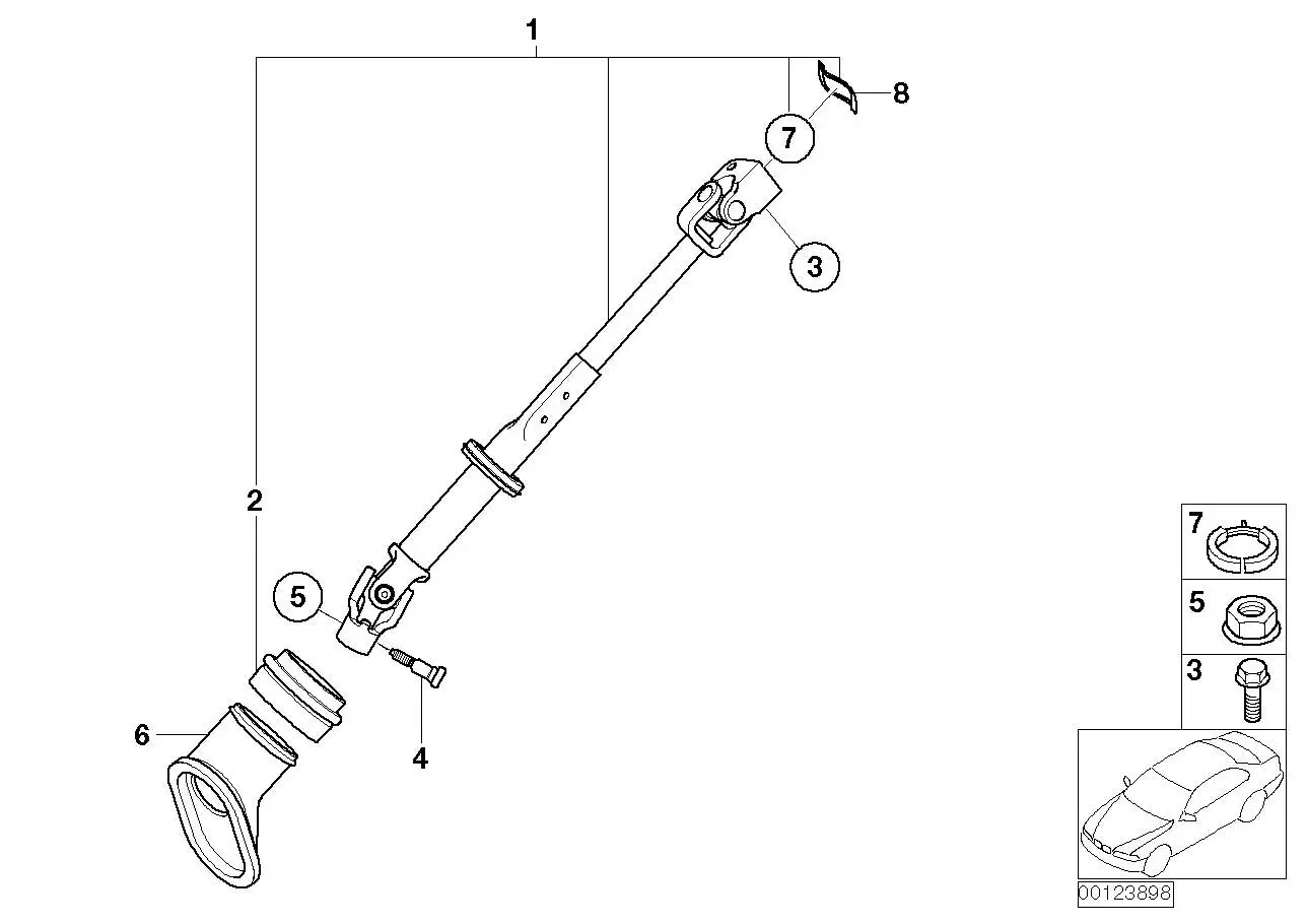 BMW Sechskantmutter selbstsichernd R50 R52 R53 32206782616 - Bild