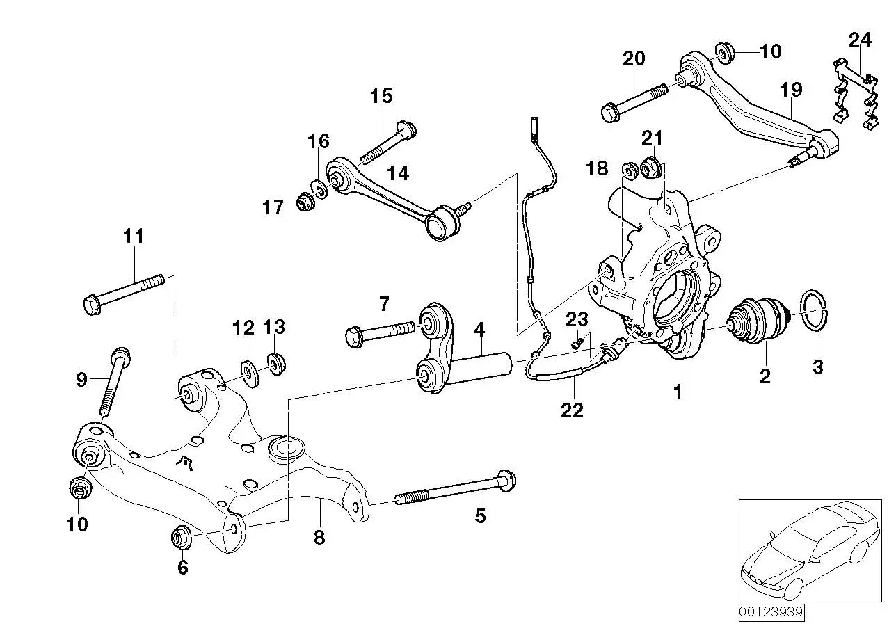 BMW Schwinge links E60 E63 E64 33326754557