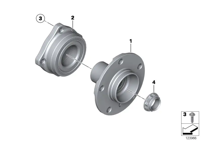 BMW Schrägkugellagereinheit E53 E60 E61 E63 E64 E65 E66 334110952