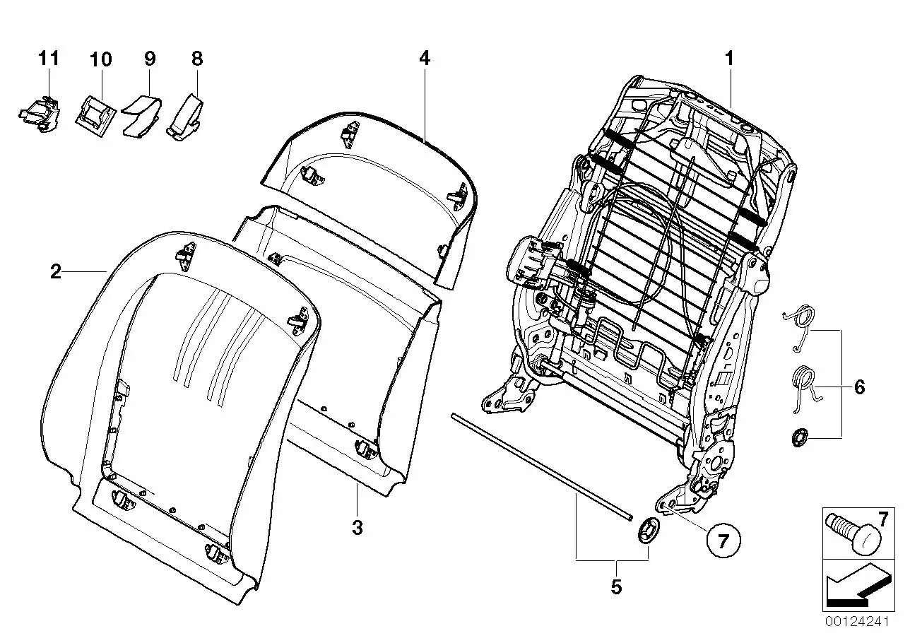 BMW Rückwand Kunstleder E70 E71 E72 52107170177 - X5 E70, X6 E71
