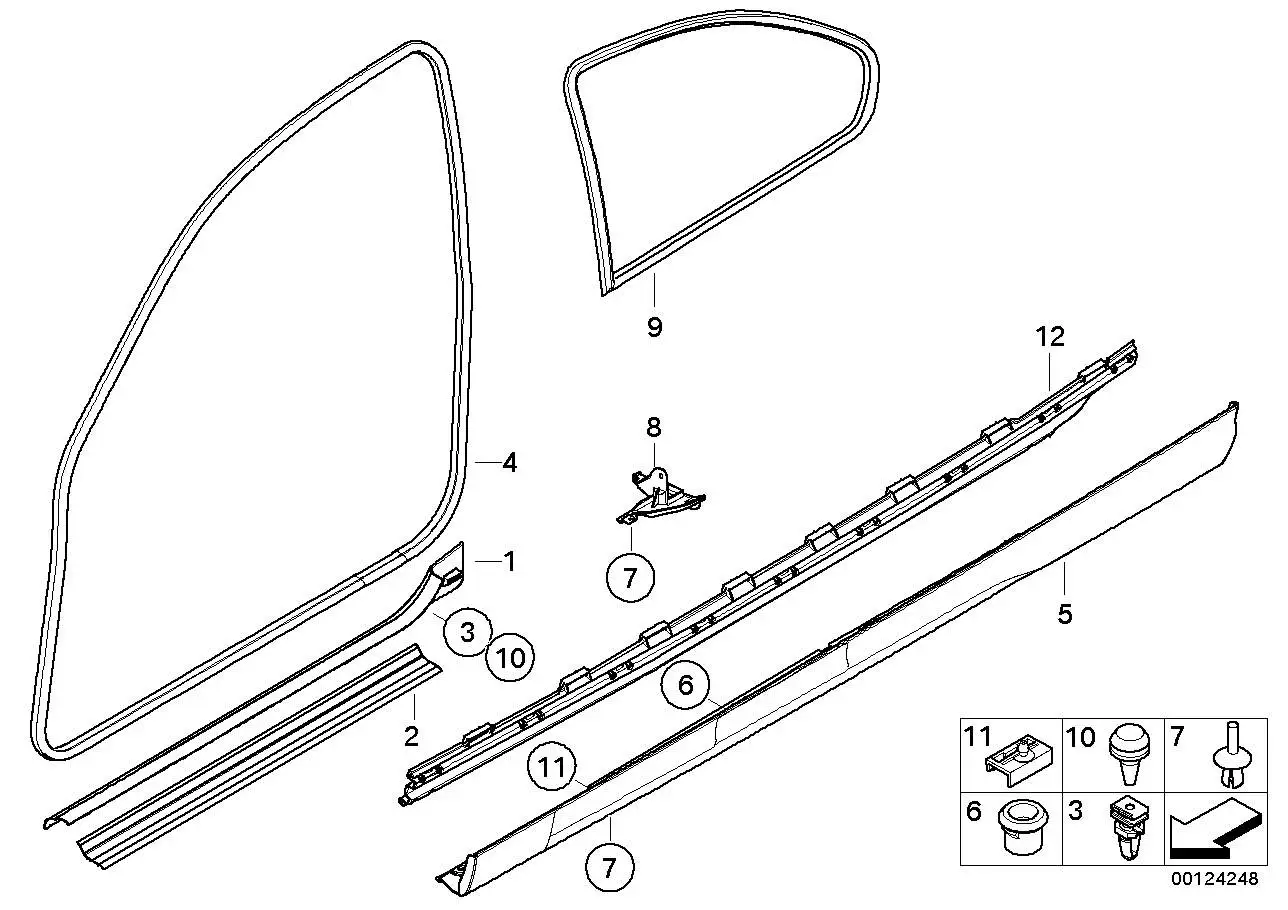 BMW Blende Einstieg E46 51478252711
