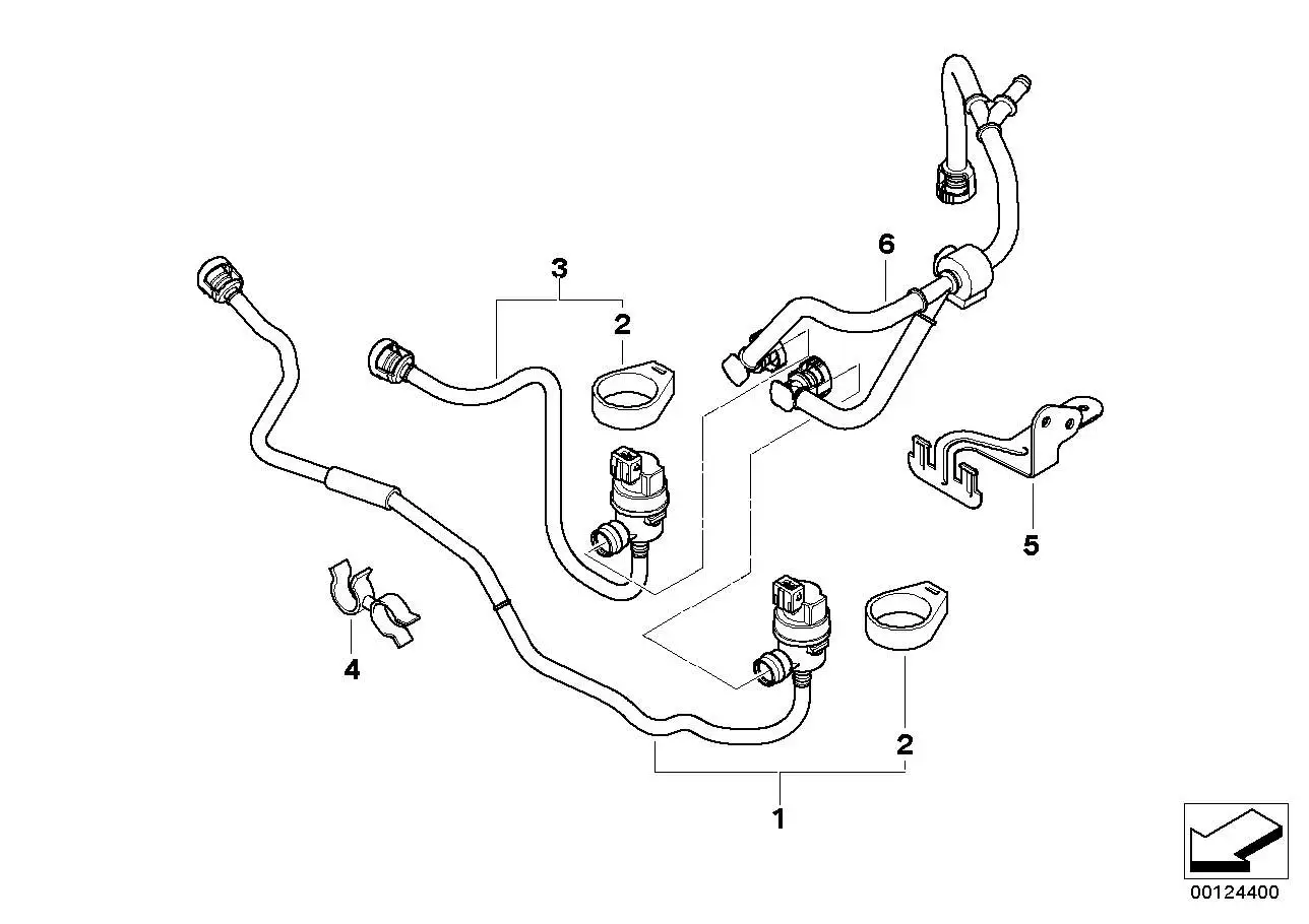BMW Tankentlüftungsventil mit Leitung E65 E66 13907515794