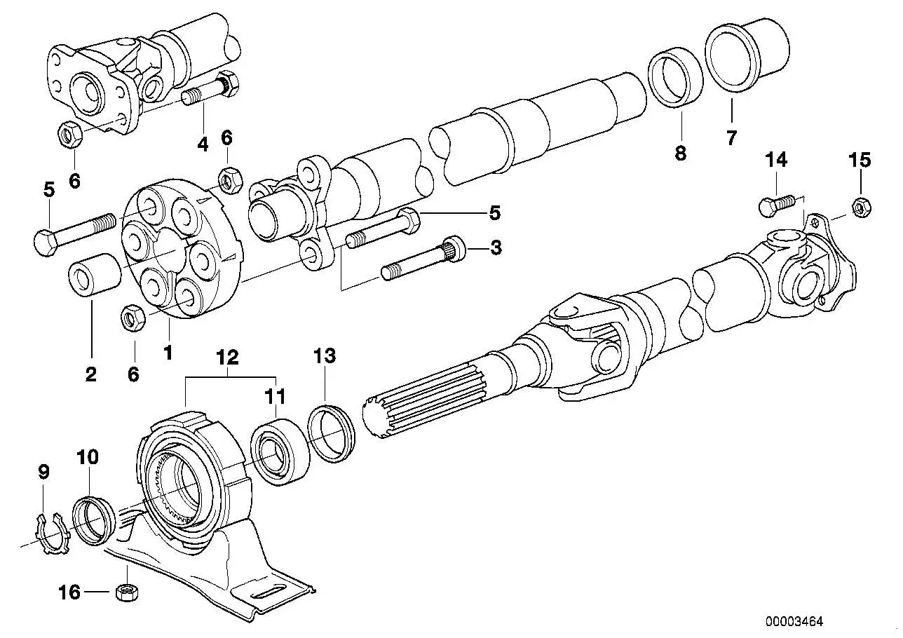 BMW Mittellager E34 E36 E39 E46 26121226731 - Z3 E36, 3er E46, 5e