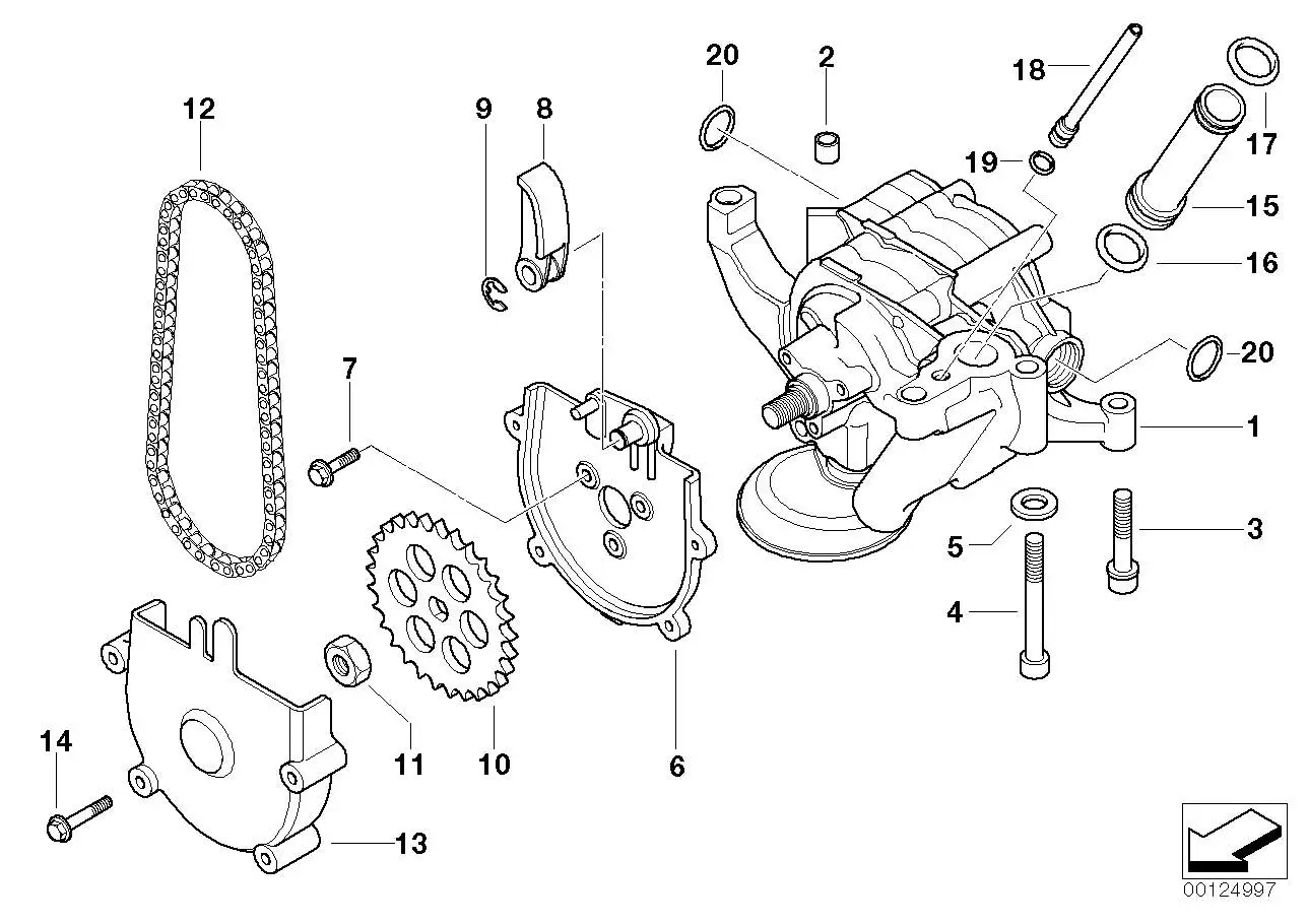 BMW Kettenspanner E39 E52 11411407056