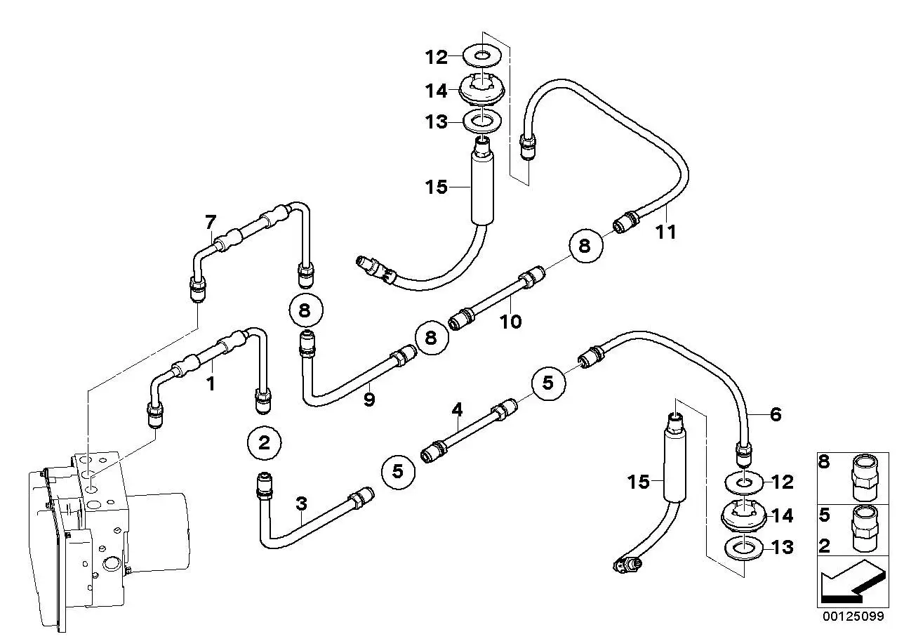 BMW Rohrleitung E63 E64 34326772500
