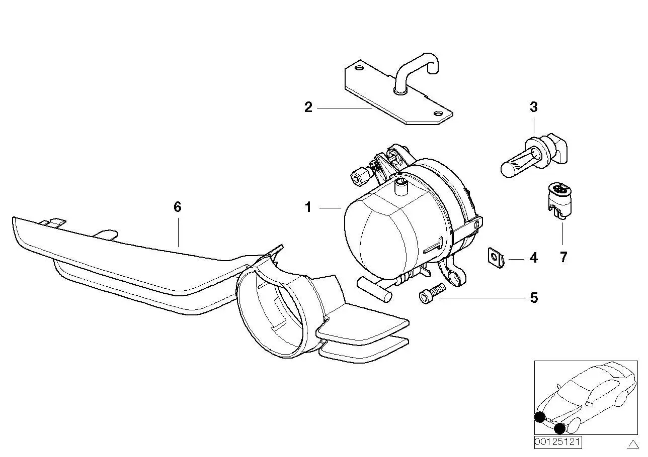 BMW Nebelscheinwerfer rechts E46 63178371908