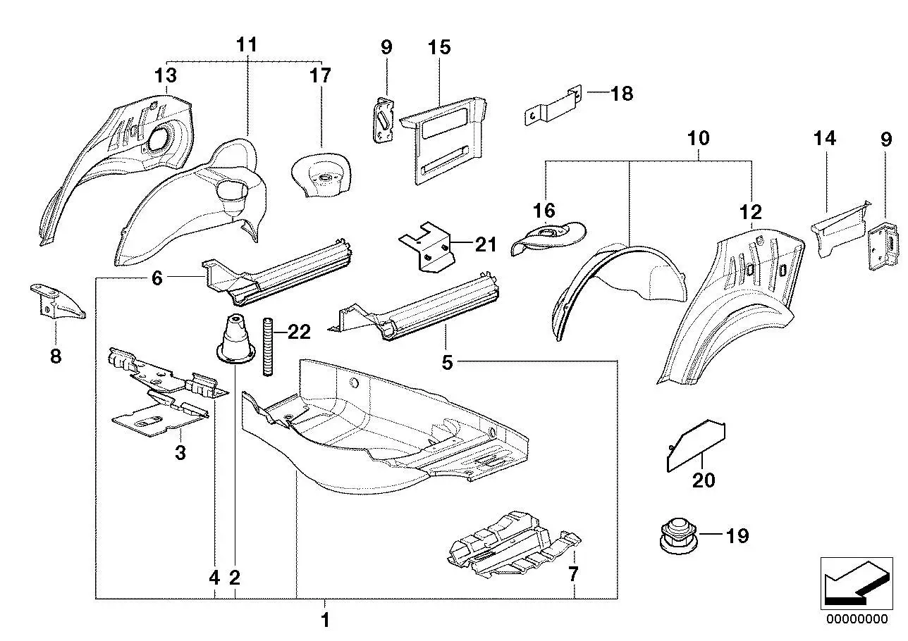 BMW Batterieträger E36 41128122352