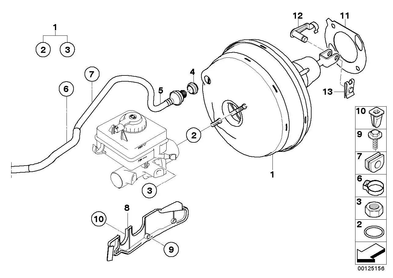 BMW Dichtung Bremskraftverstärker E60 E61 E63 E64 E65 E66 3433675