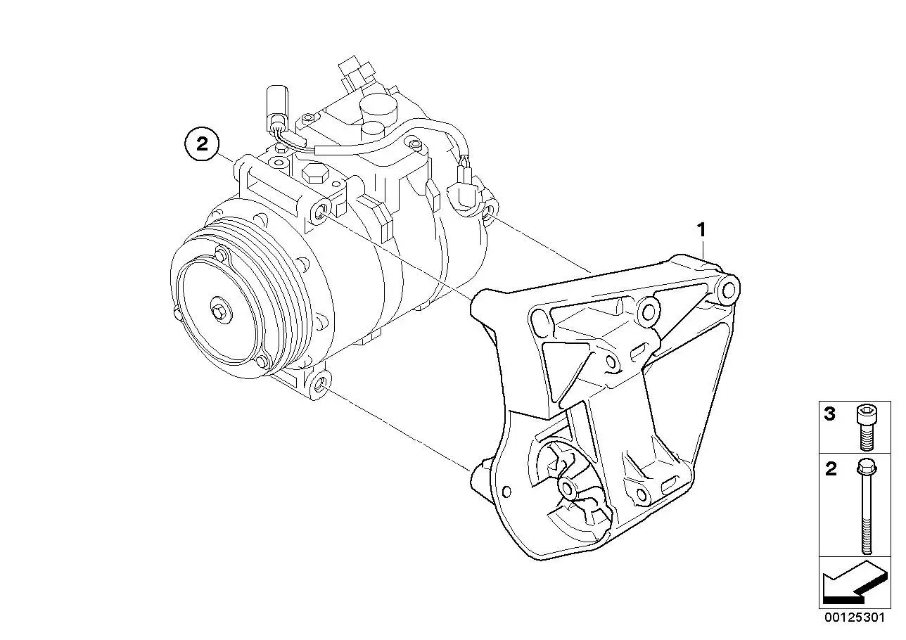 BMW Lagerbock Klimakompressor E46 E53 E60 E61 E65 E83 64557794174