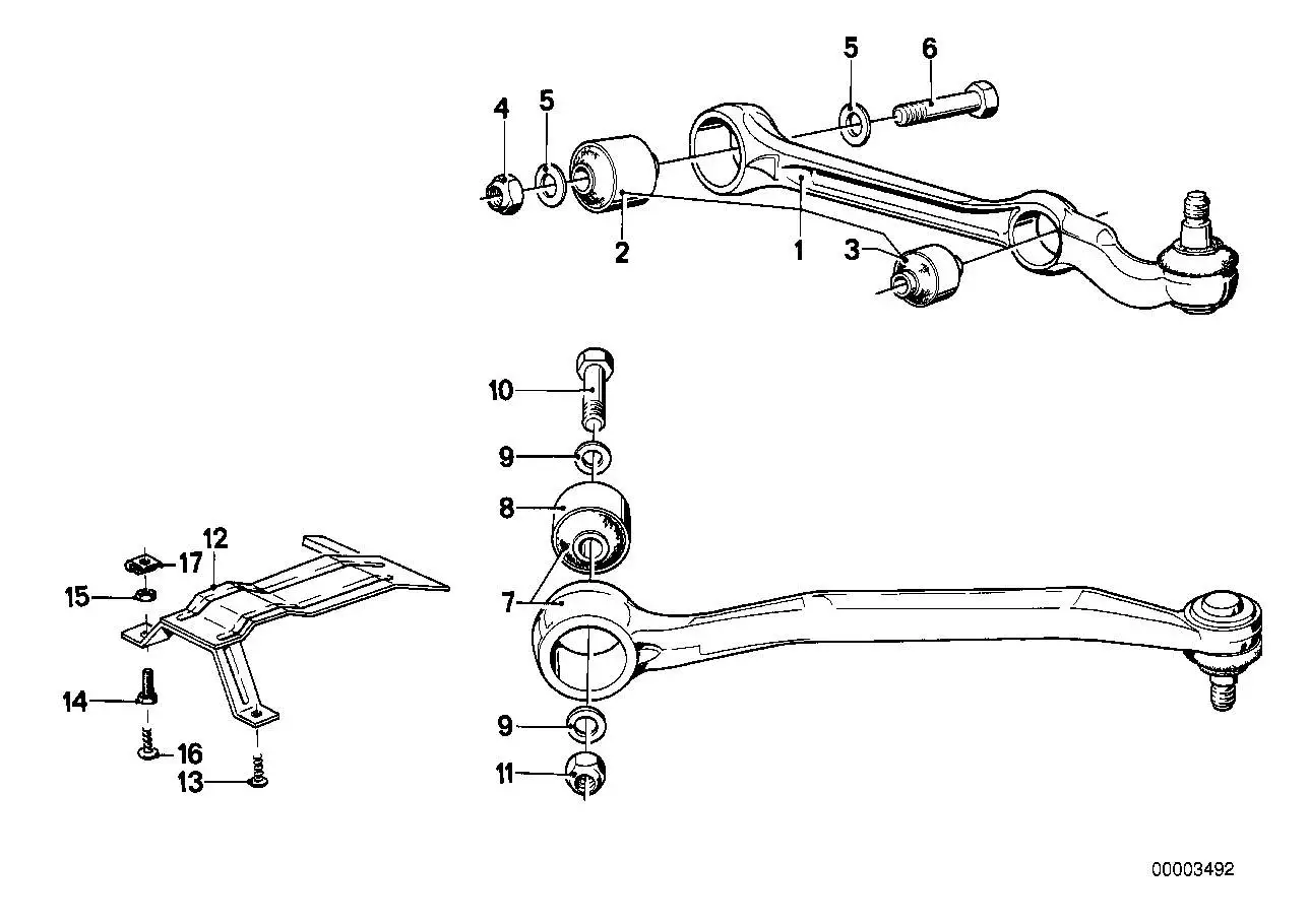 BMW Querlenker links E23 31121129362