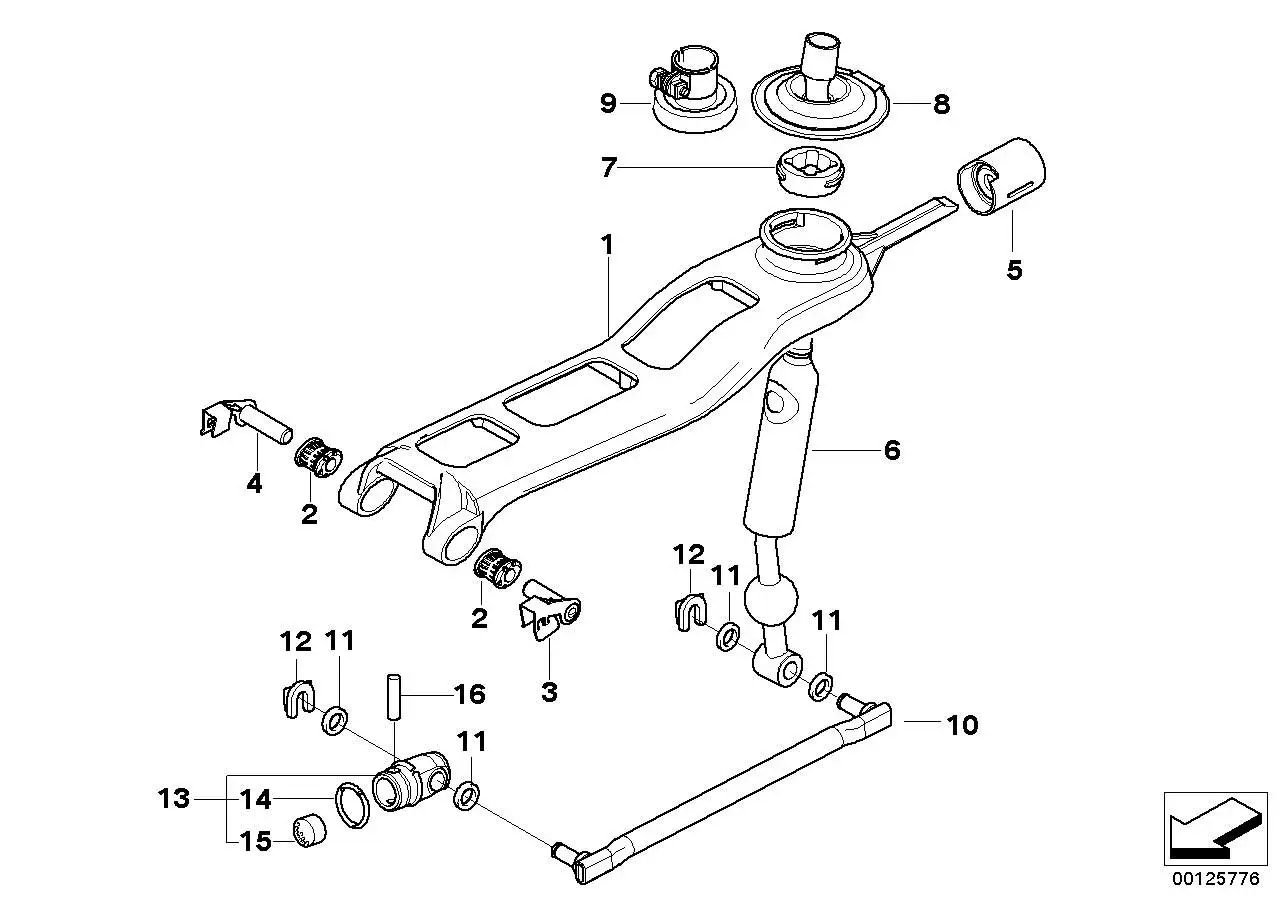 BMW Schaltarm E60 E61 E63 E64 25117547887 - 5er E60 Limousine, 5e