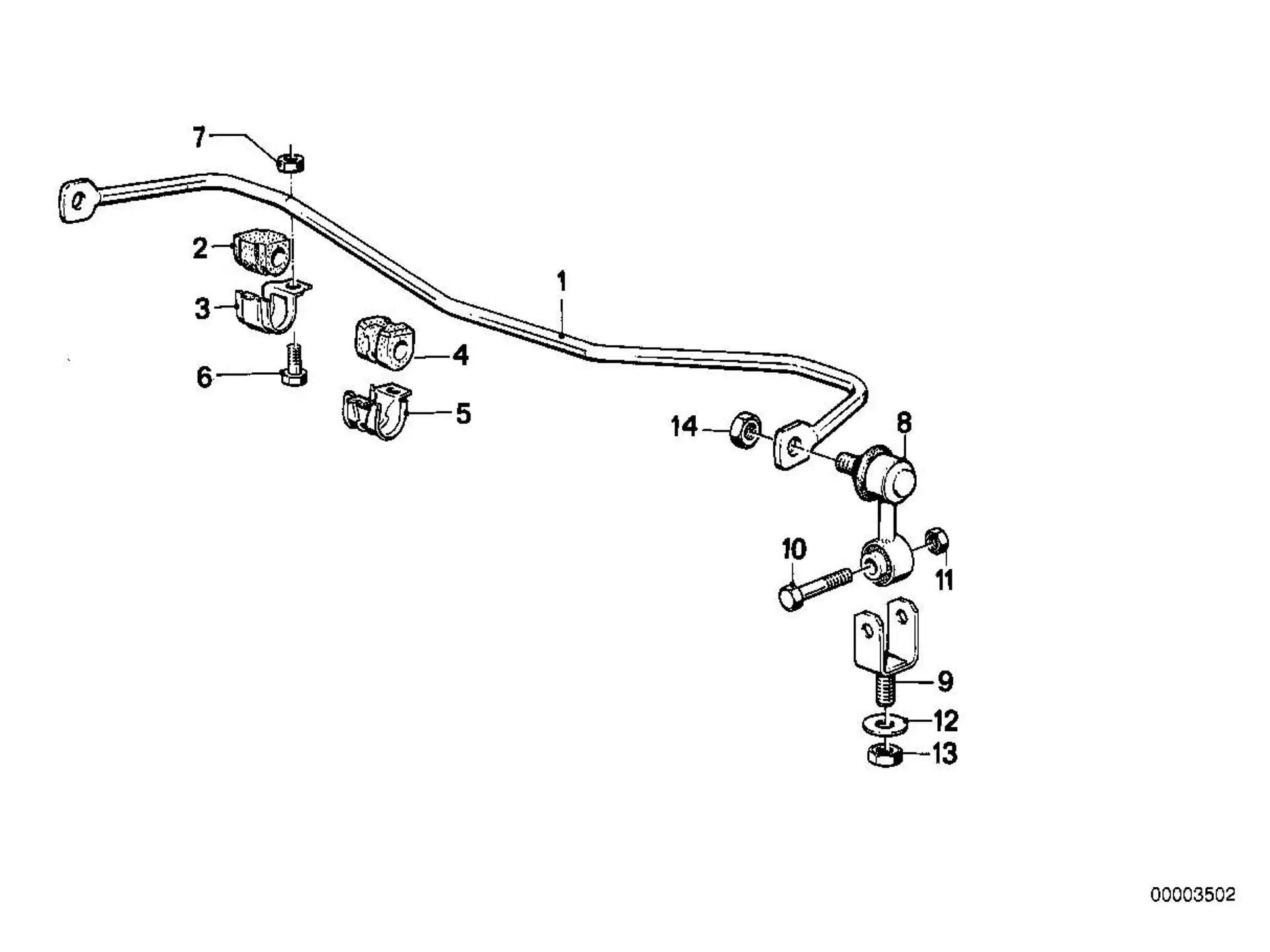 BMW Haltelasche E30 31351127202