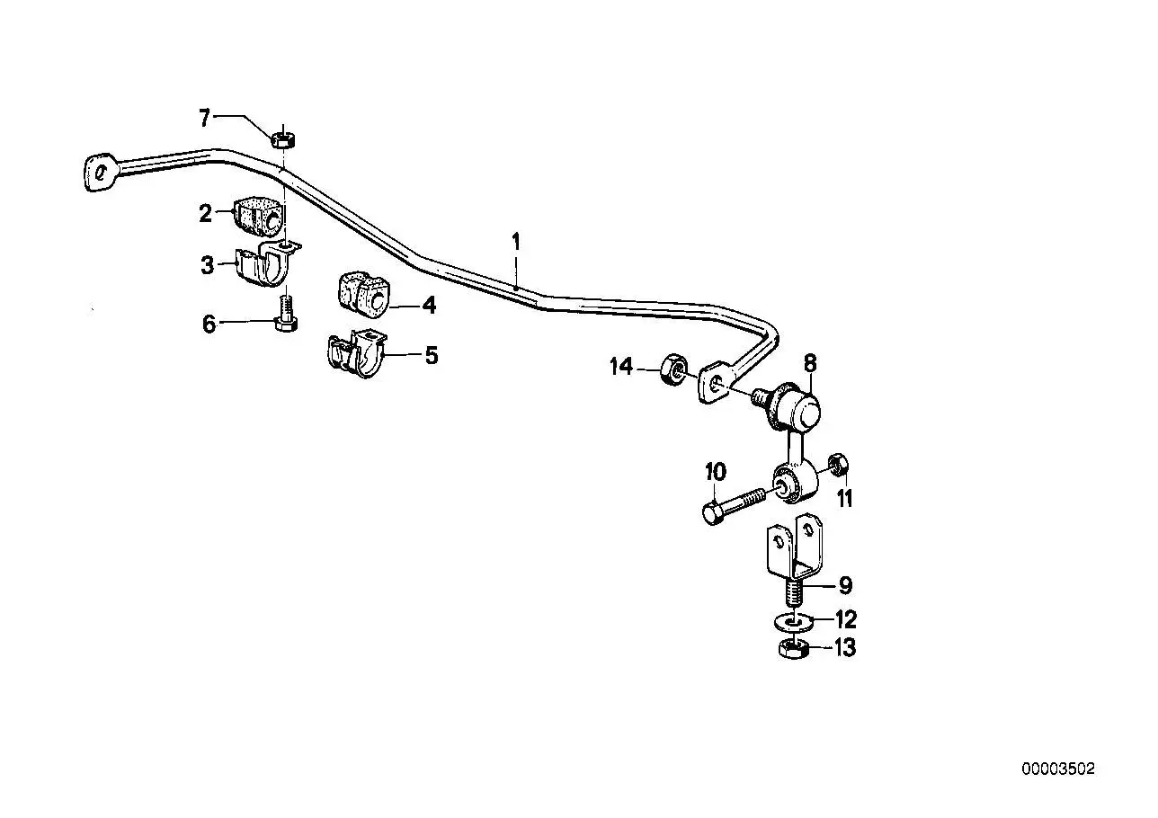 BMW Stabilisator E30 31351132337 - Bildposition 01