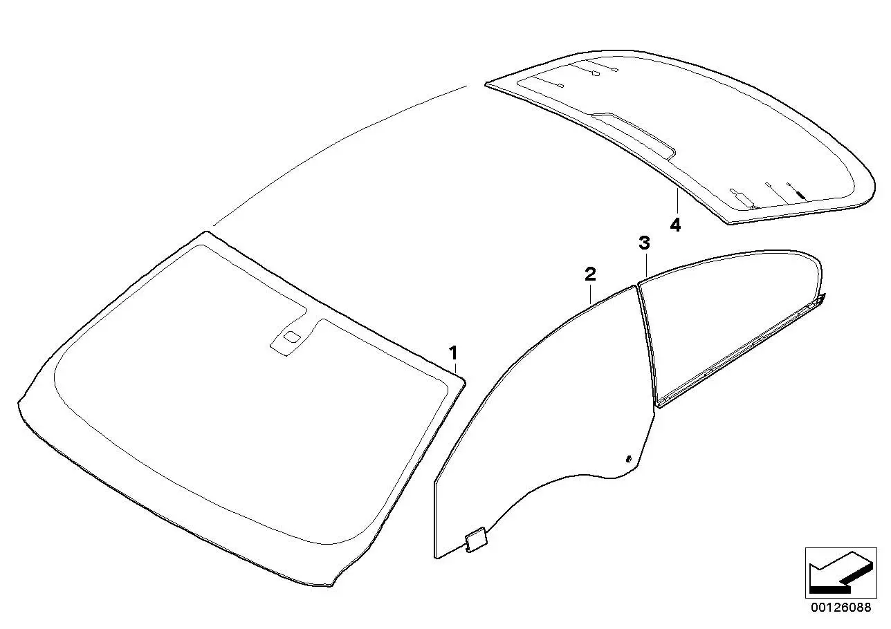 BMW Frontscheibe grün Grünkeil Regensensor E63 E64 51317008905 -