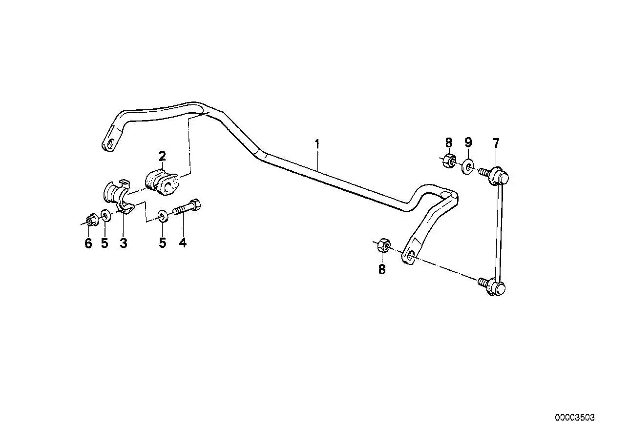 BMW Gummilager Stabilisator E30 31351701127 - Z1 E30