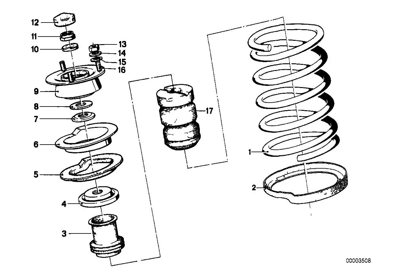 BMW Federunterlage oben E12 E24 31331100635