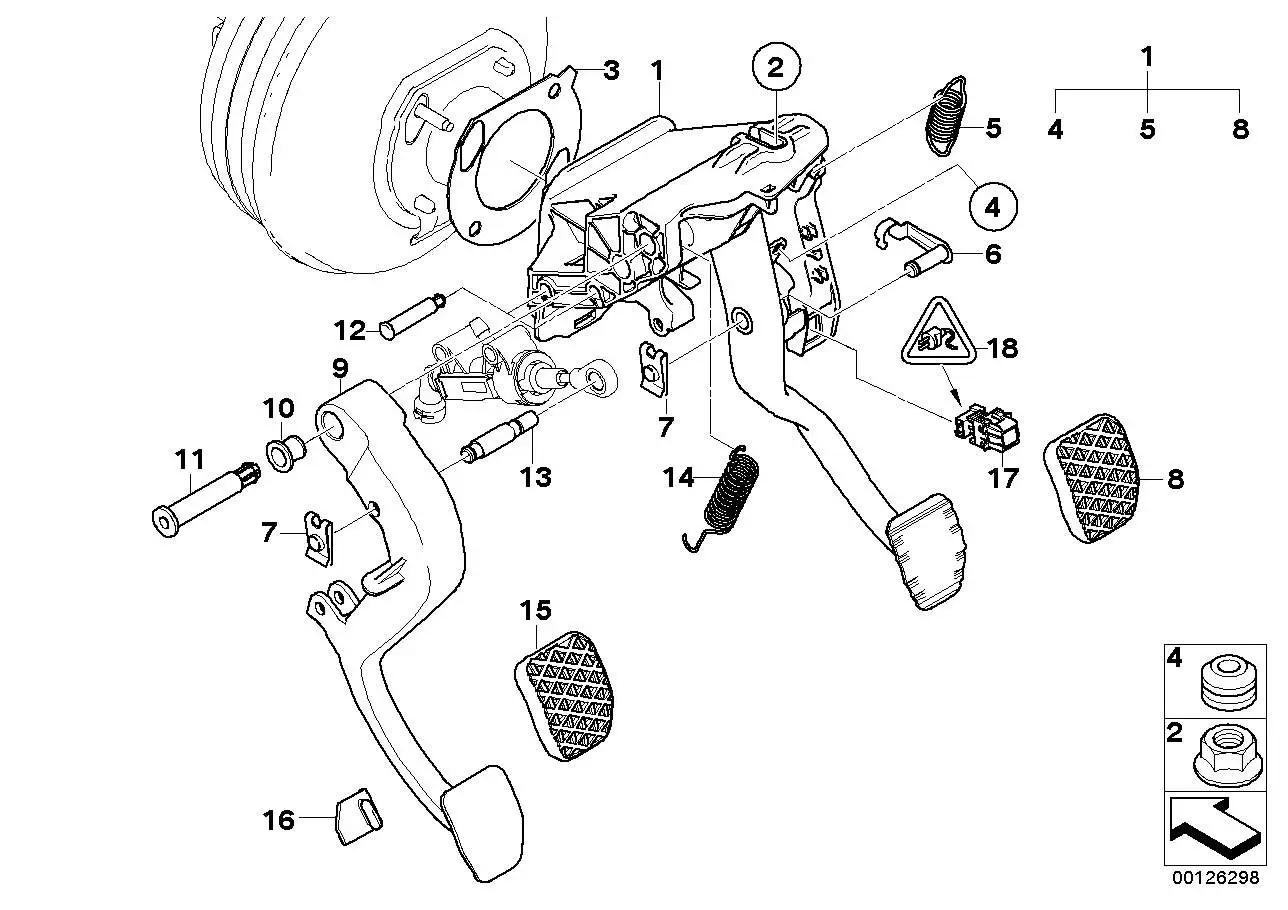 BMW Bolzen Kupplungspedal E60 E61 E63 E64 F10 F11 F25 F26 3530675