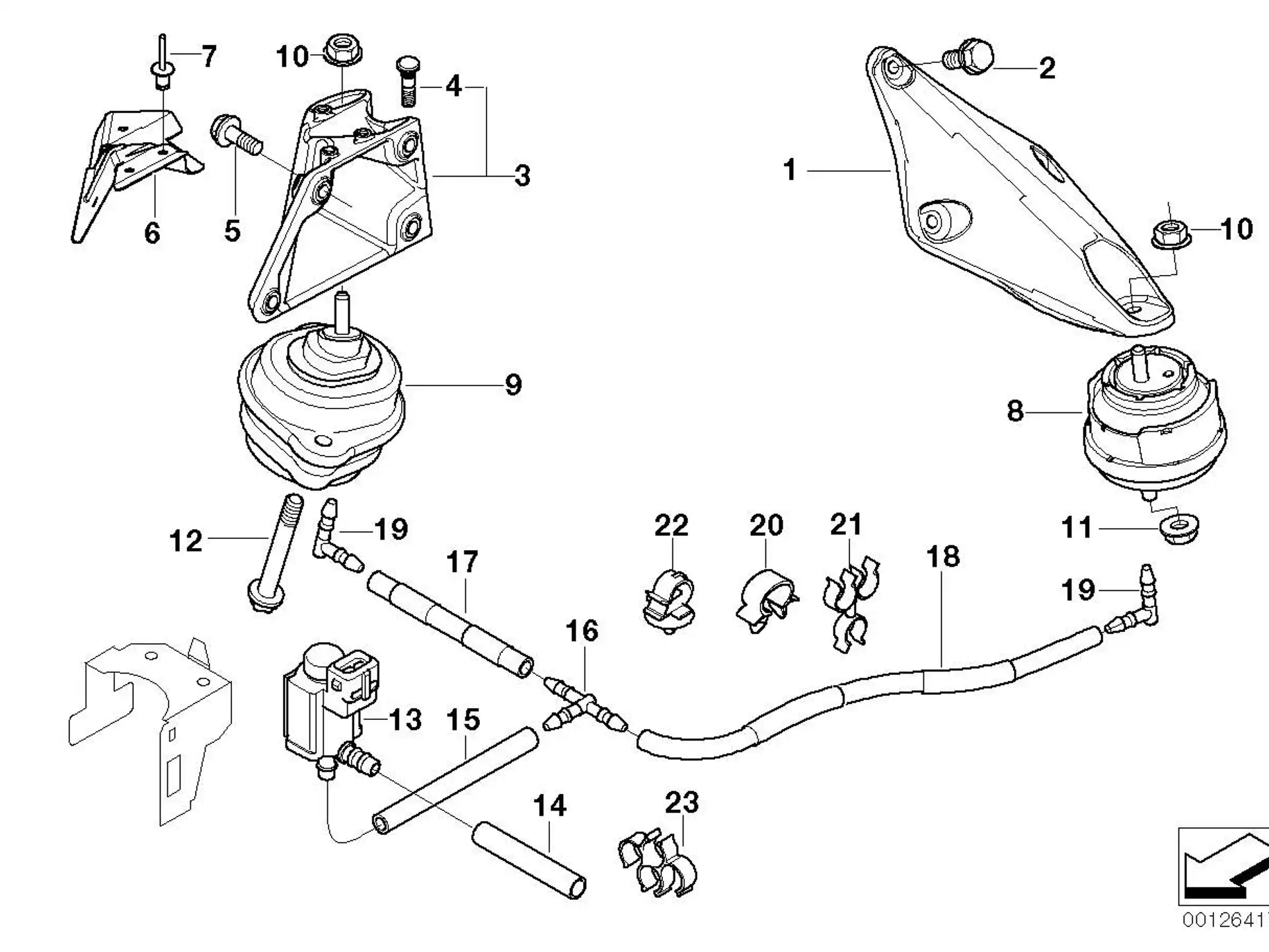 BMW Motorlager rechts E46 22116750860