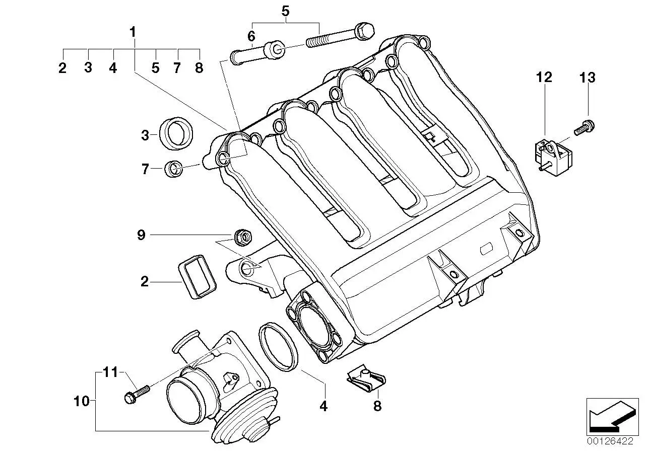 BMW Druckfühler E46 E53 E60 E61 E65 E83 E87 E90 E91 13617787142 -