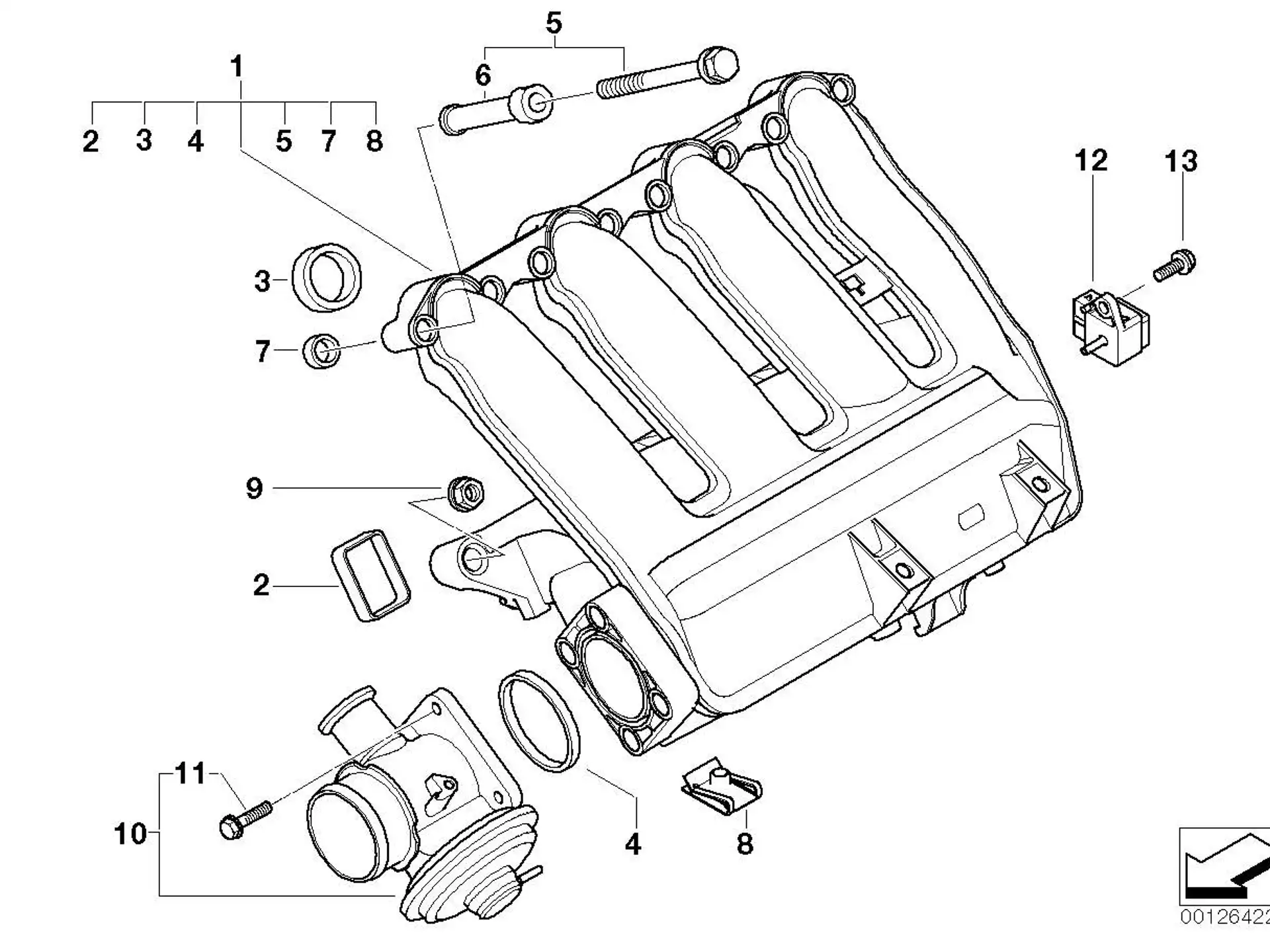 BMW Befestigungselement E38 E39 E46 E53 E60 E61 E63 E64 E65 E66 E70 E71 E83 E87 E90 E91 E92 E93 11612246948