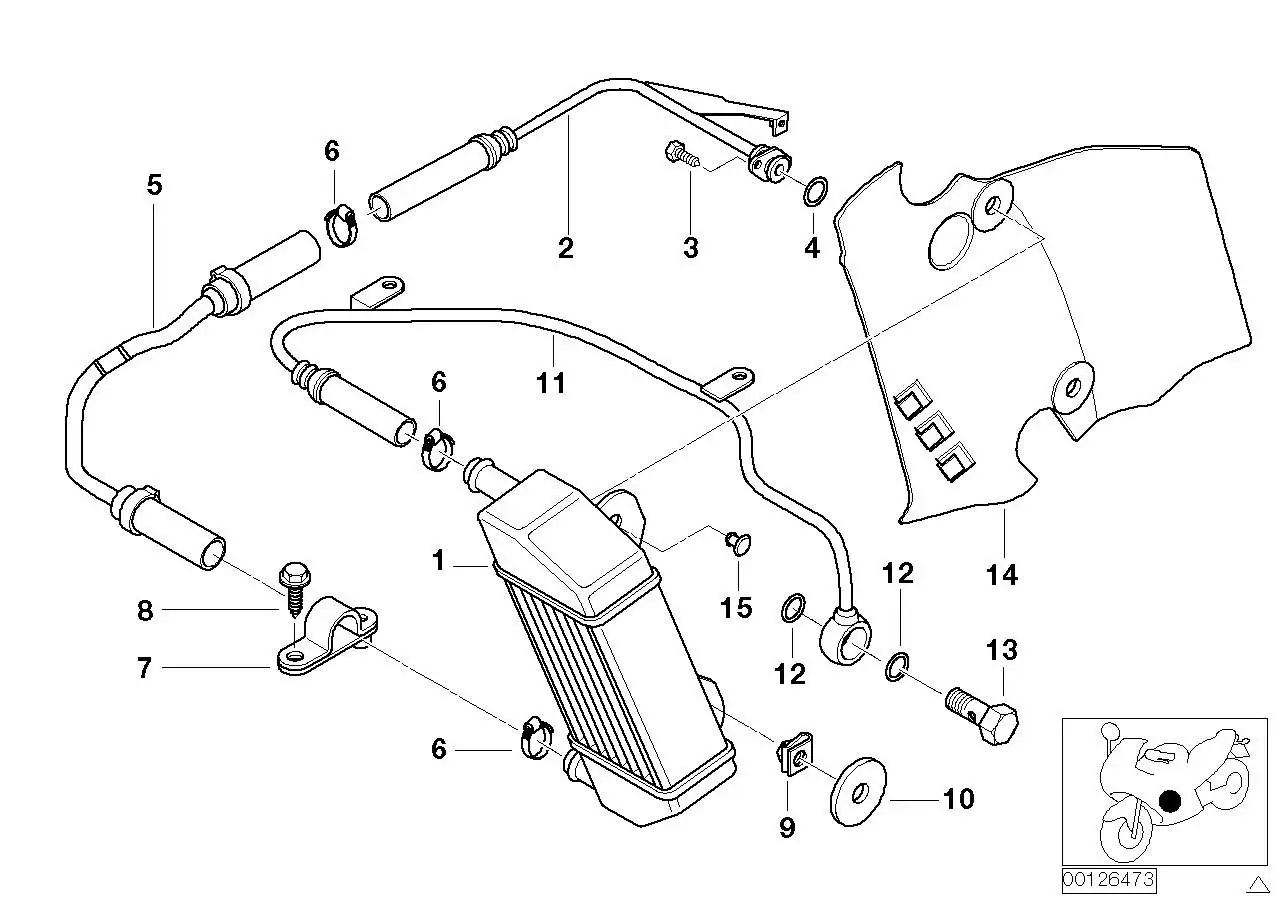BMW Ölkühler links R28 17227654041