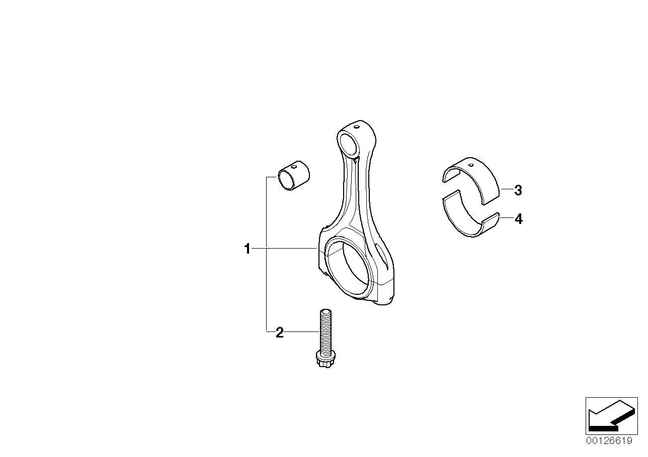 BMW Satz Pleuelstange E46 E85 E86 11247834437 - 3er E46, Z4 E85,