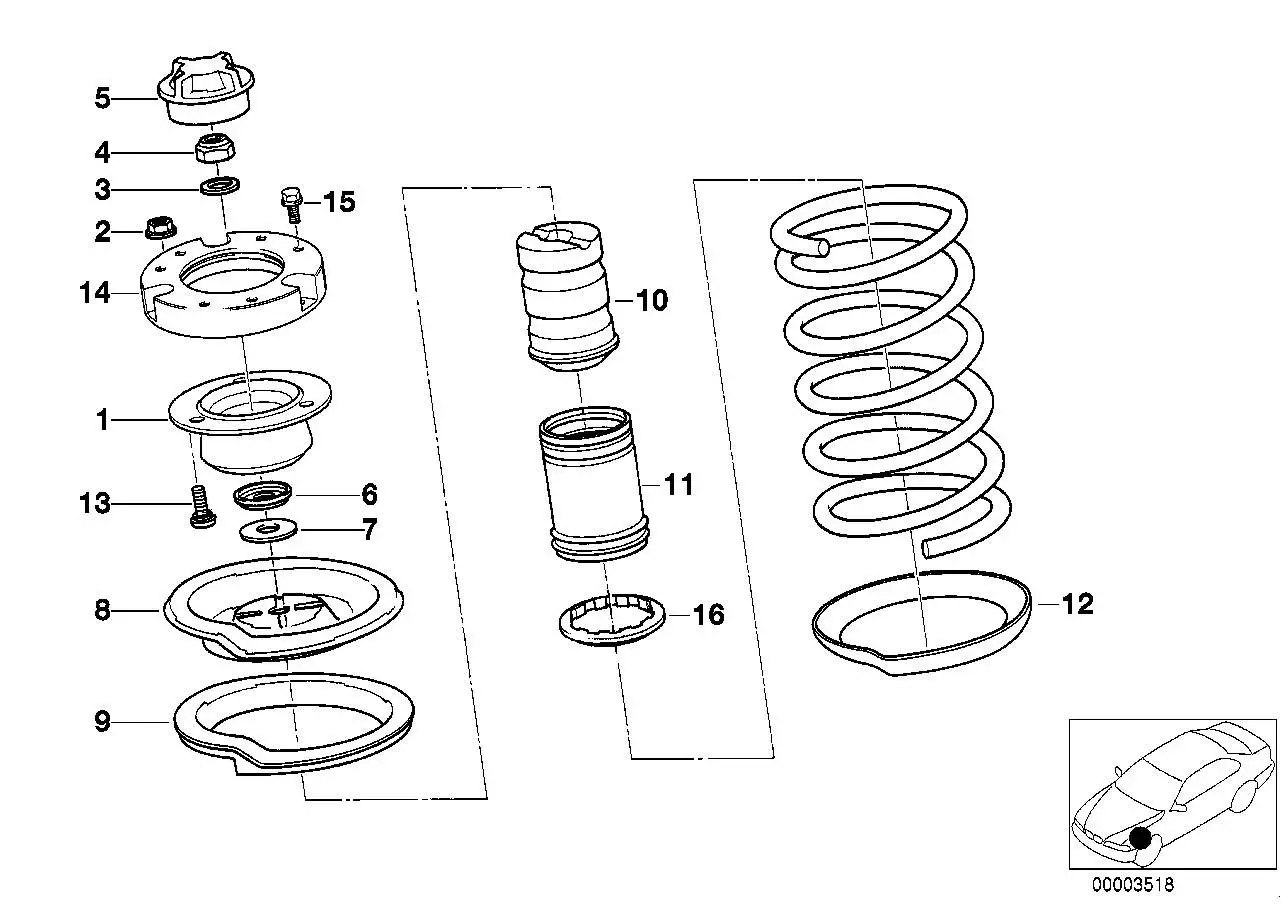 BMW Schutzrohr E24 E28 E30 E32 E34 31331134314 - Z1, 5er, 6er, 7e