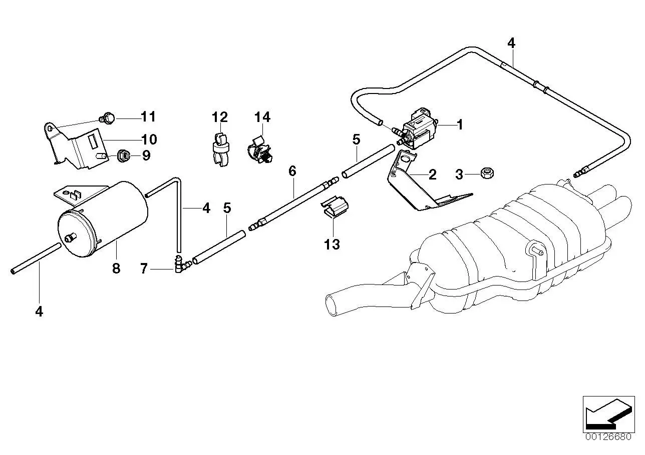 BMW Unterdruckleitung E46 18107504931
