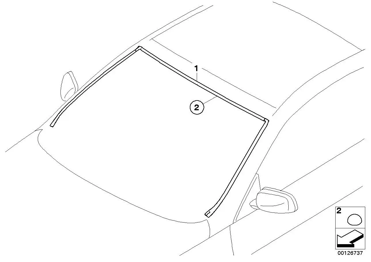 BMW Abdeckung Frontscheibe E63 E64 51317008911 - 6er E63, 6er E64