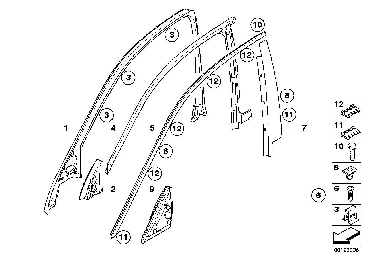 BMW Klammer E60 E61 E70 51337072895