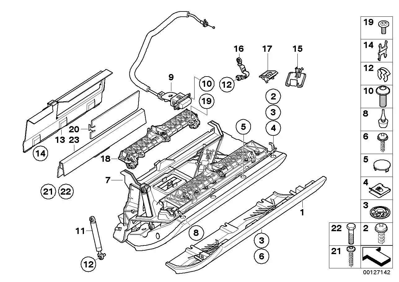 BMW Abdeckung Handschuhkasten E63 E64 51167130884