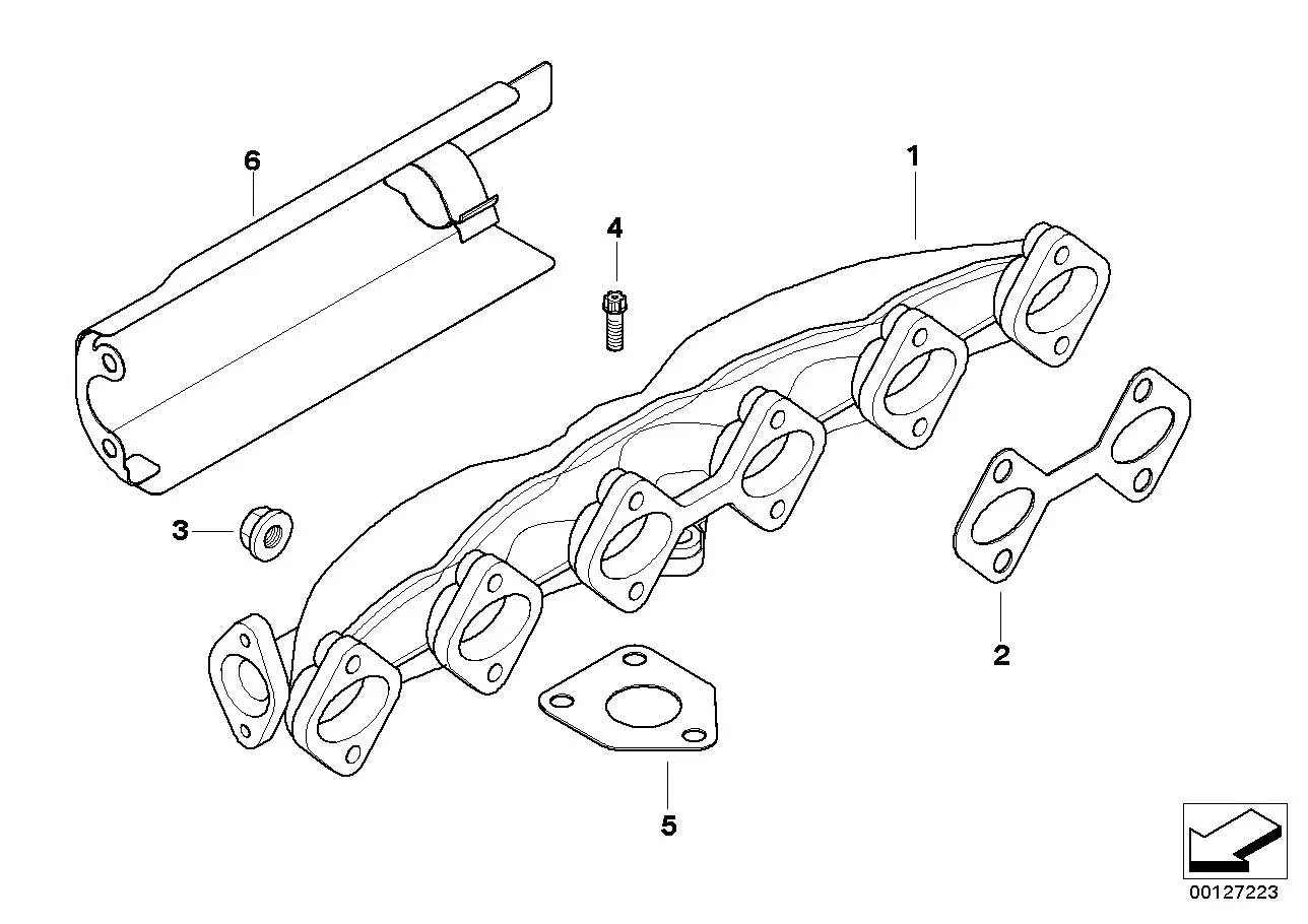BMW Abgaskrümmer E46 E53 E60 E61 E65 E83 11627788422 - 3er, 5er,