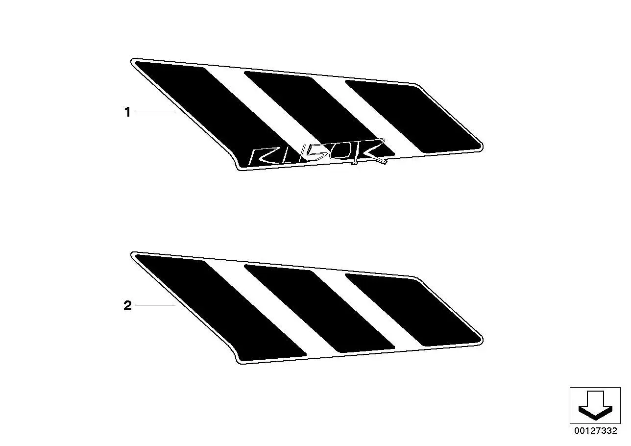 BMW Abziehbild Tank rechts R28 16117674090